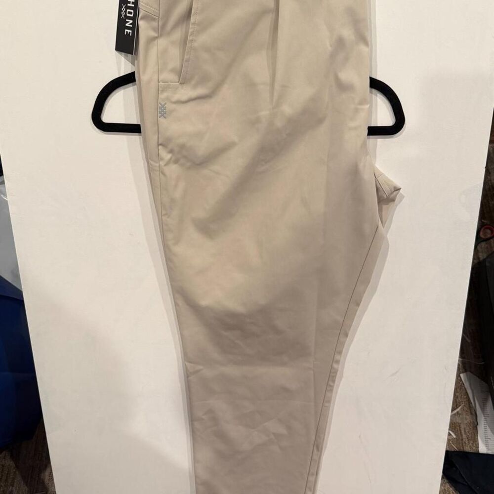 Rhone Men's Tan and Cream Trousers